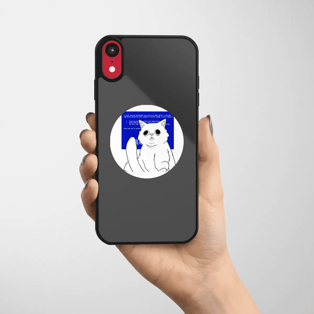 Blue Screen Cat Etiket