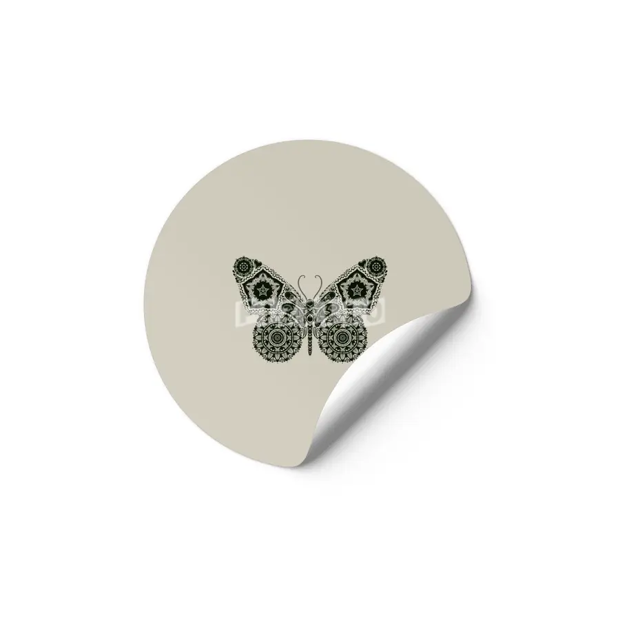 Ornamental Butterfly Etiket