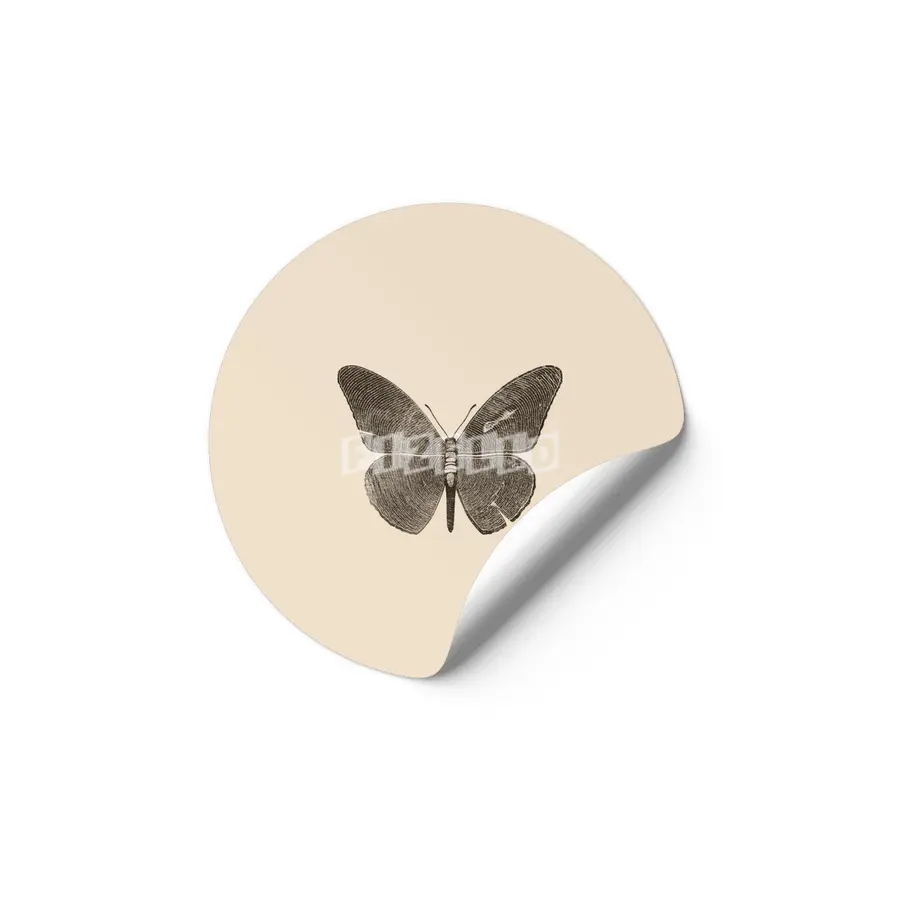Wood Butterfly Etiket