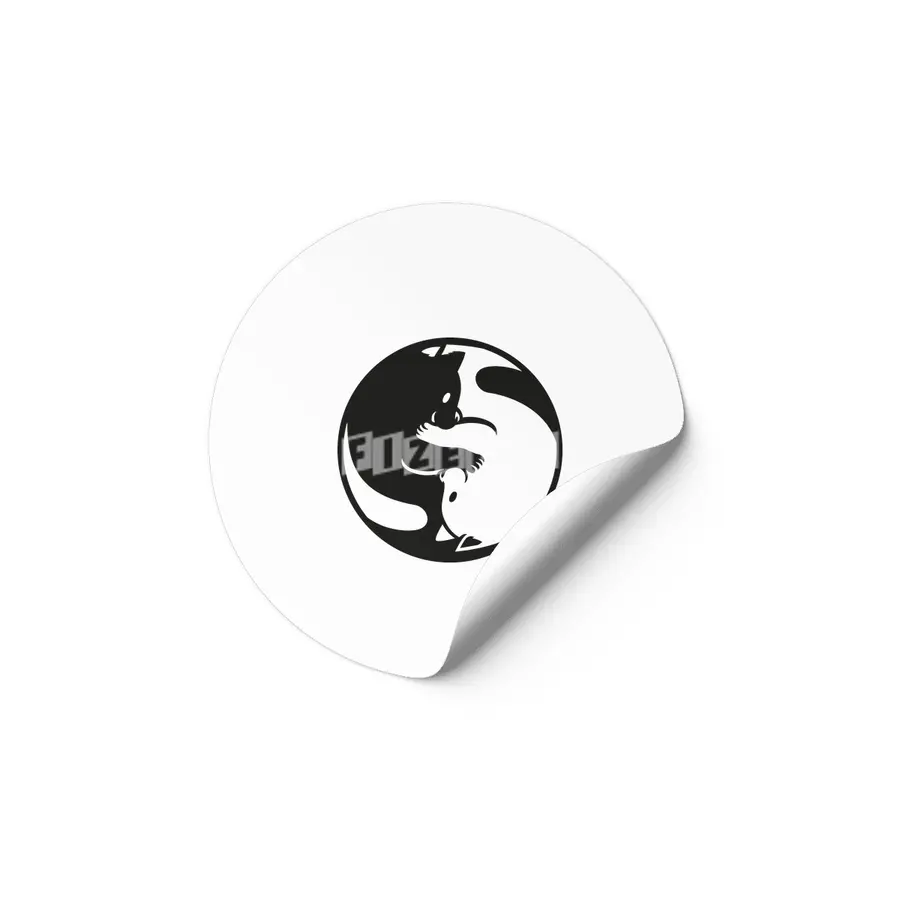 Yin Yang Cat Tao Etiket