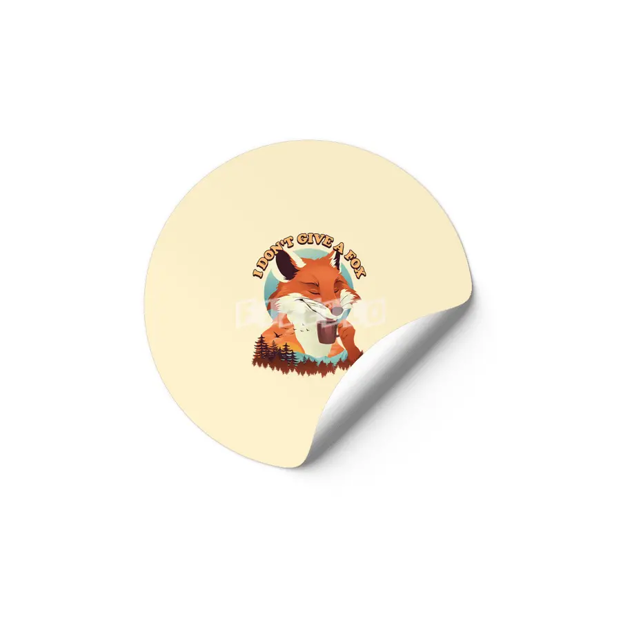 Drink Coffee and Don't Give a Fox Etiket