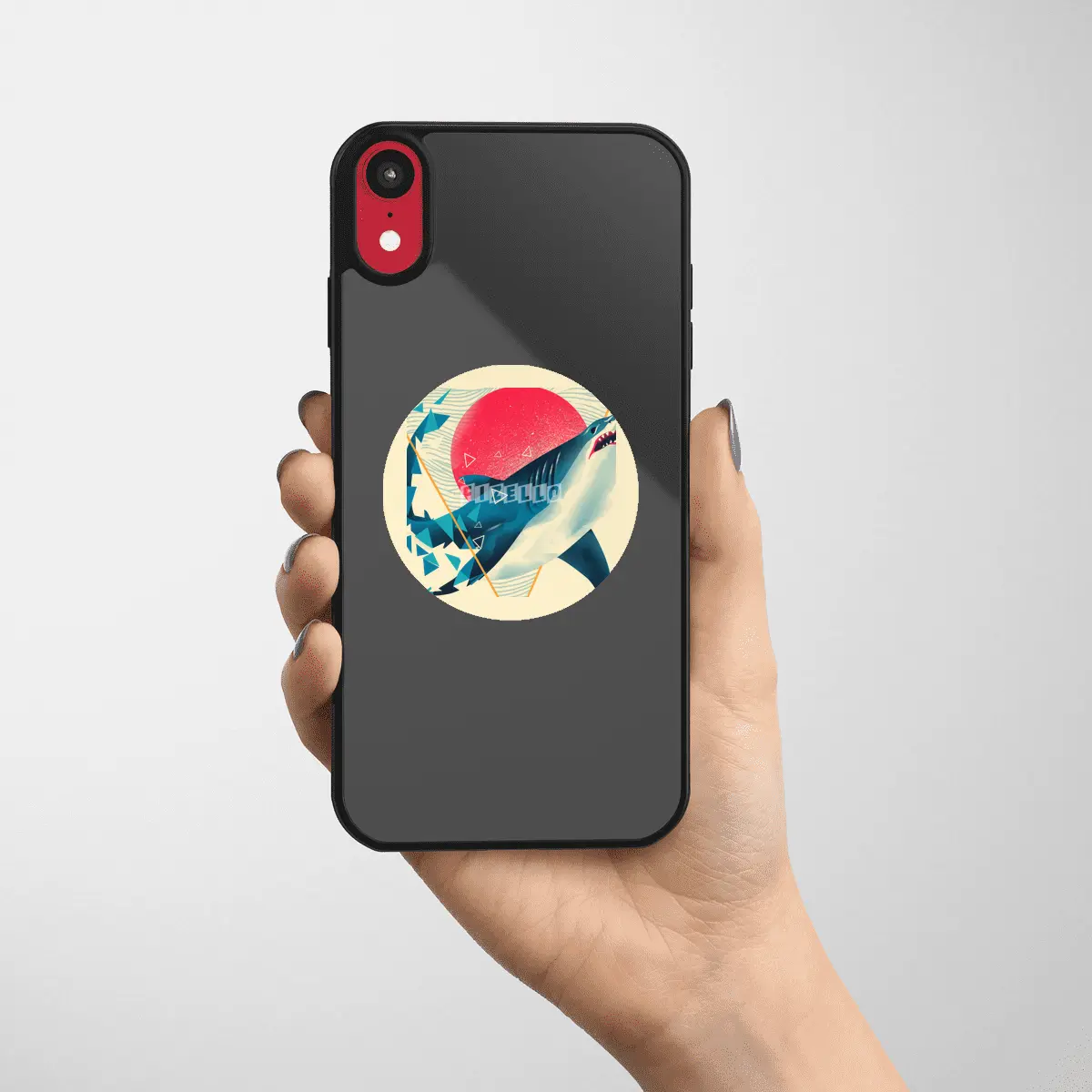 Geometric Shark Etiket