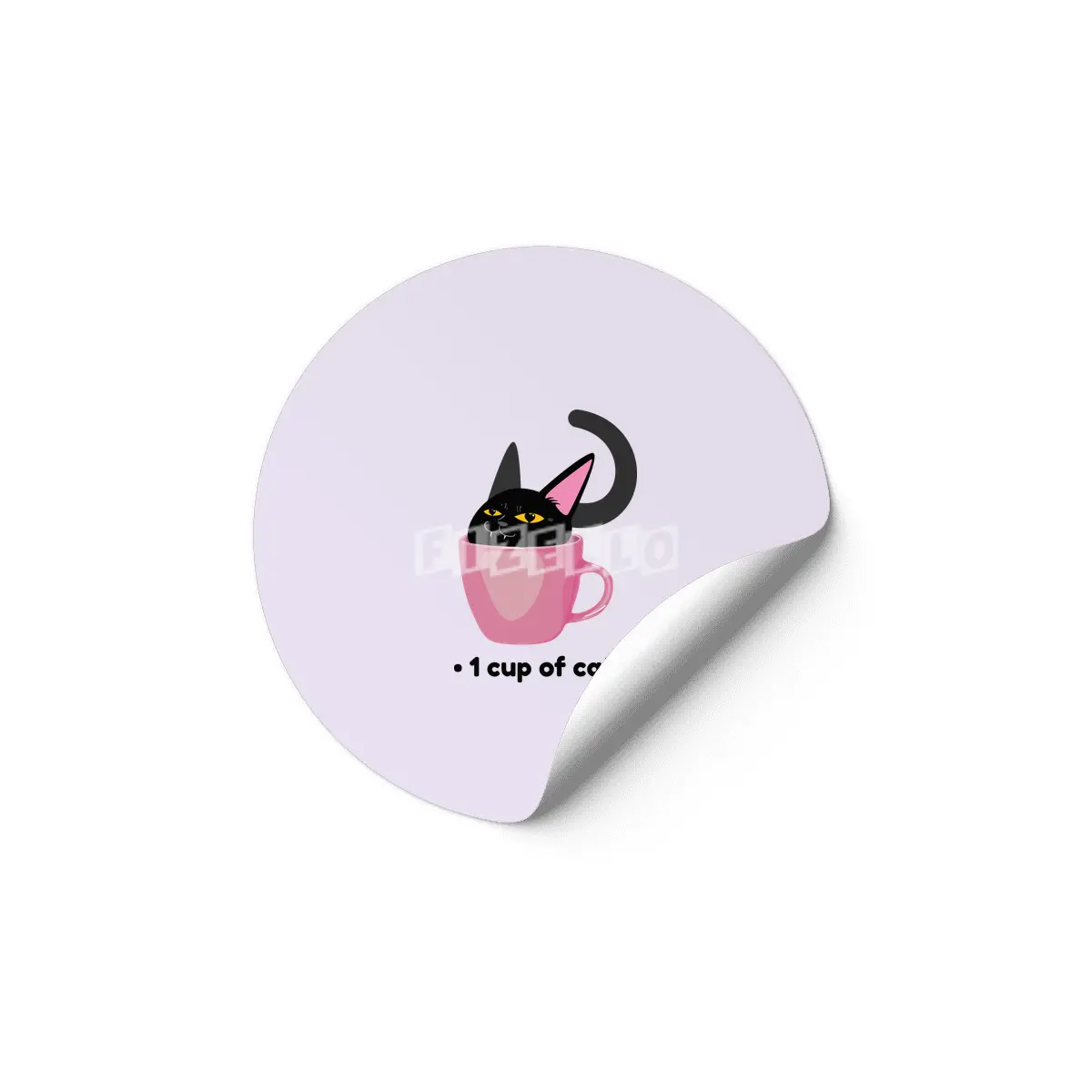 1 Cup Of Cat Etiket