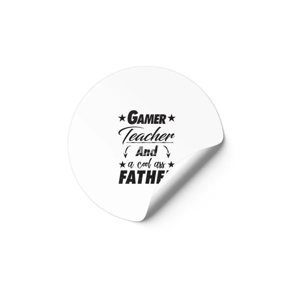 Gamer Teacher Father Etiket