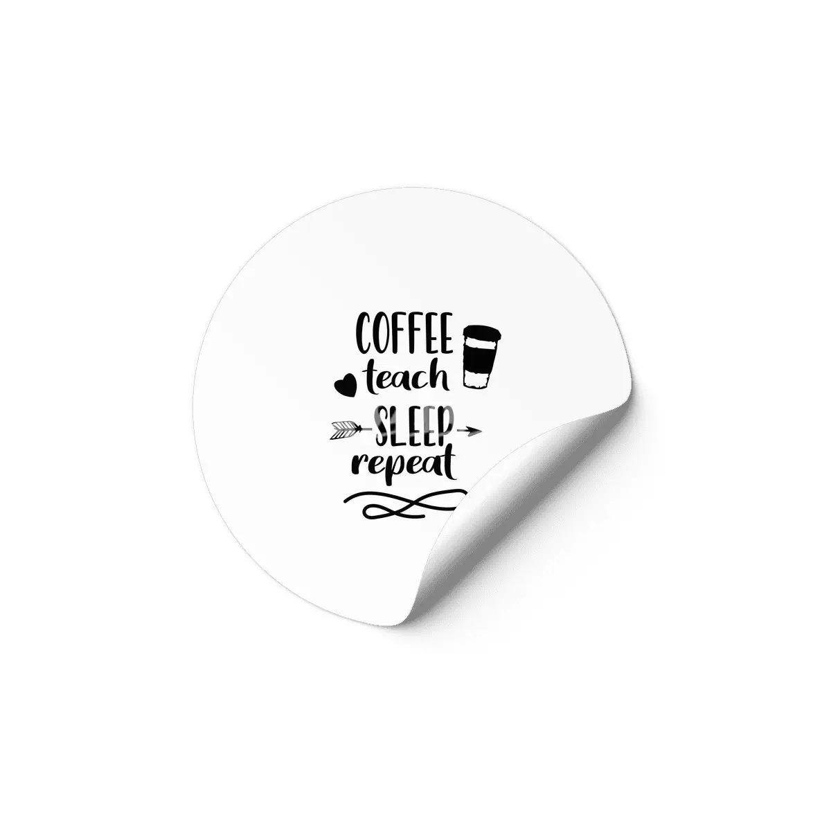 Coffee Teach Sleep Repeat Teacher Shirt For Men Women Funny Etiket