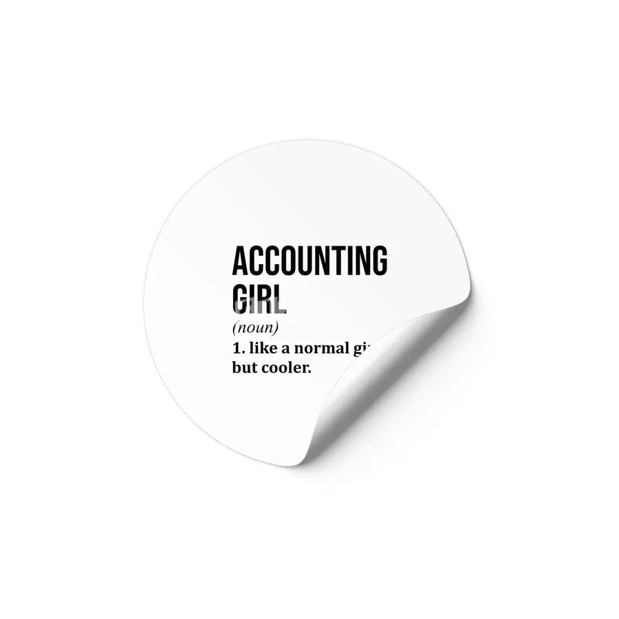 Accounting Girl Funny Saying Etiket