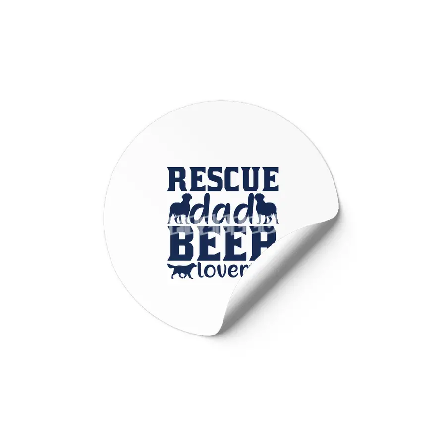 Rescue Dad Beer Lover Etiket