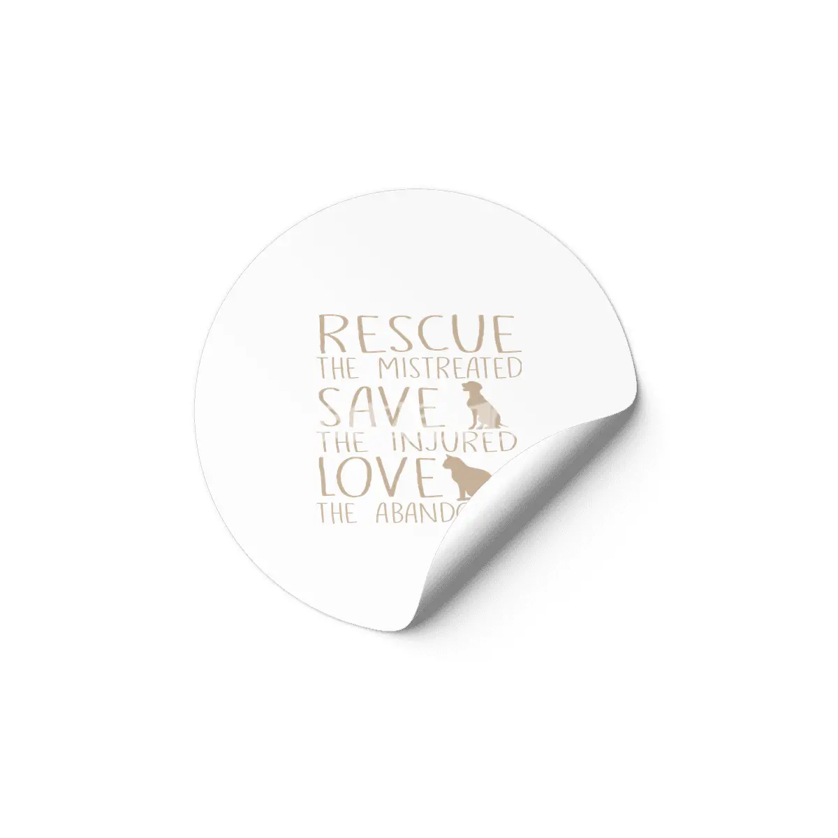Rescue Saves the Mistreated Save The Injured Love Etiket