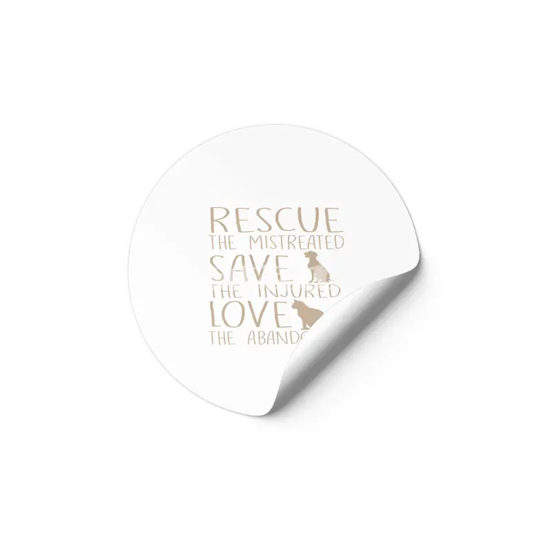 Rescue Saves the Mistreated Save The Injured Love Etiket