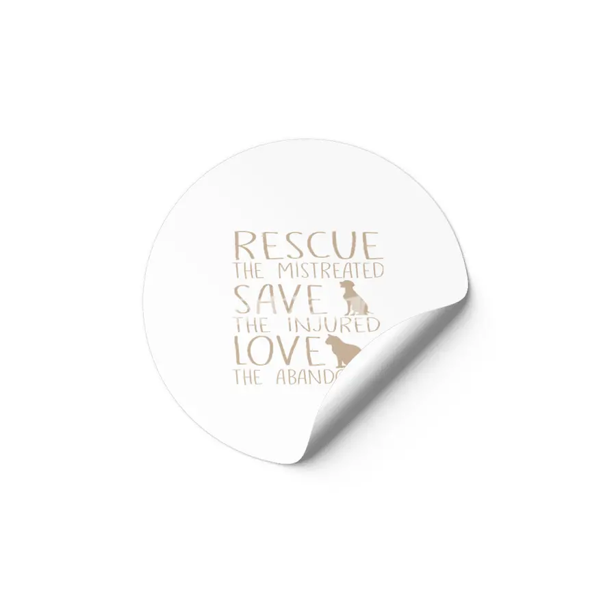 Rescue Saves the Mistreated Save The Injured Love Etiket