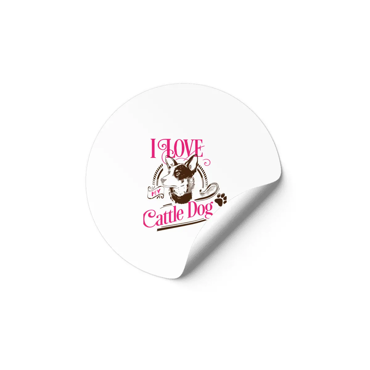 I Love My Cattle Dog Etiket