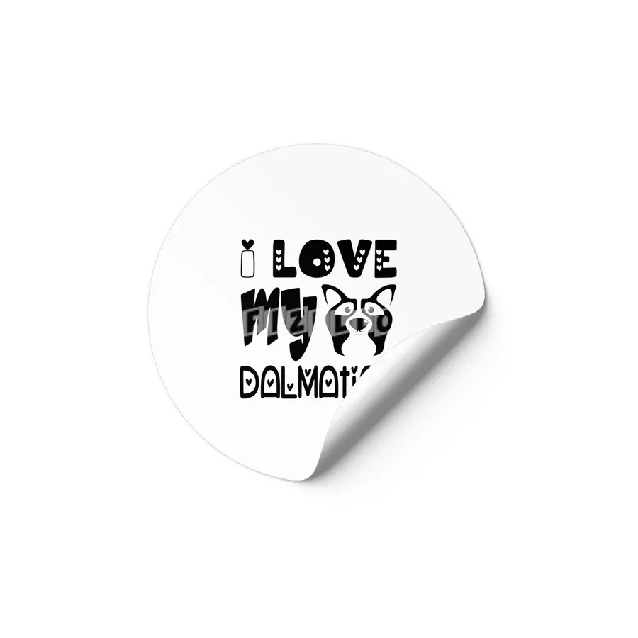I Love My Dalmatian Etiket
