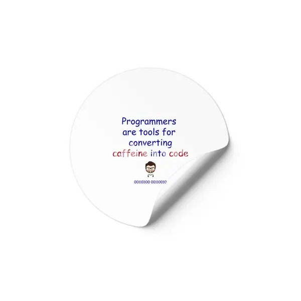 Programmers are tools for converting caffeine into code Etiket