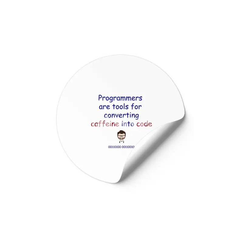Programmers are tools for converting caffeine into code Etiket