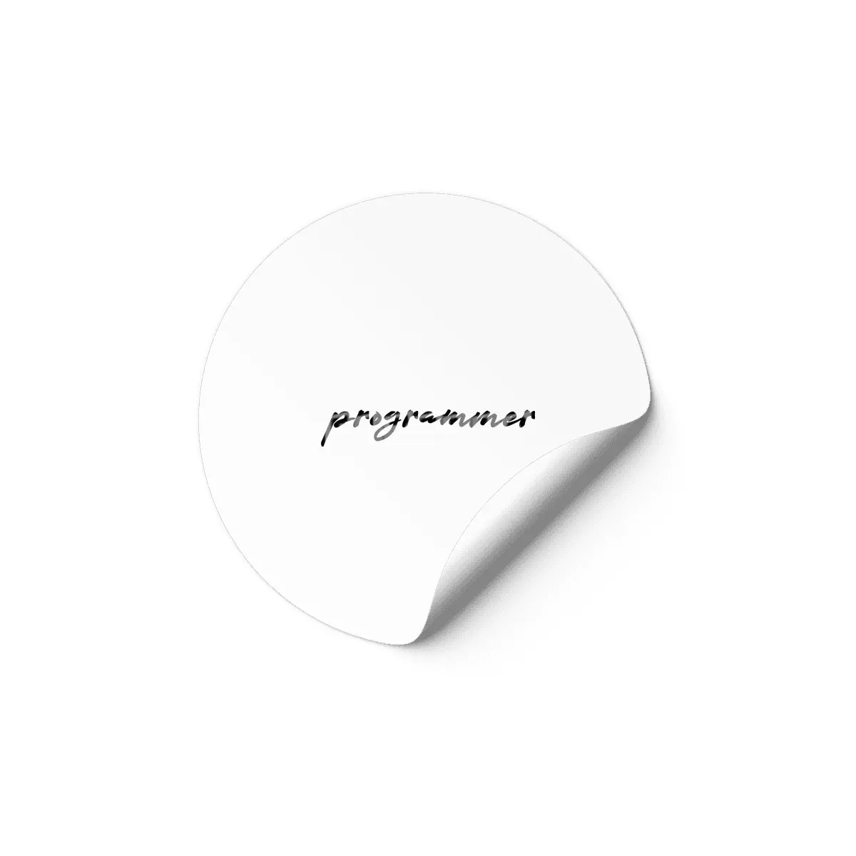 Programmer Handwriting Etiket