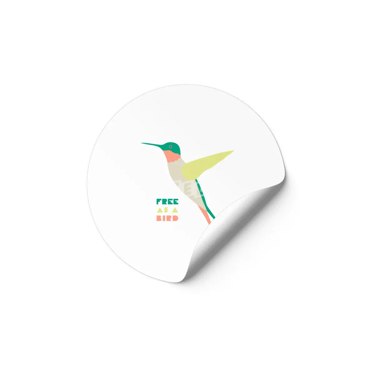 Free Hummingbird Etiket