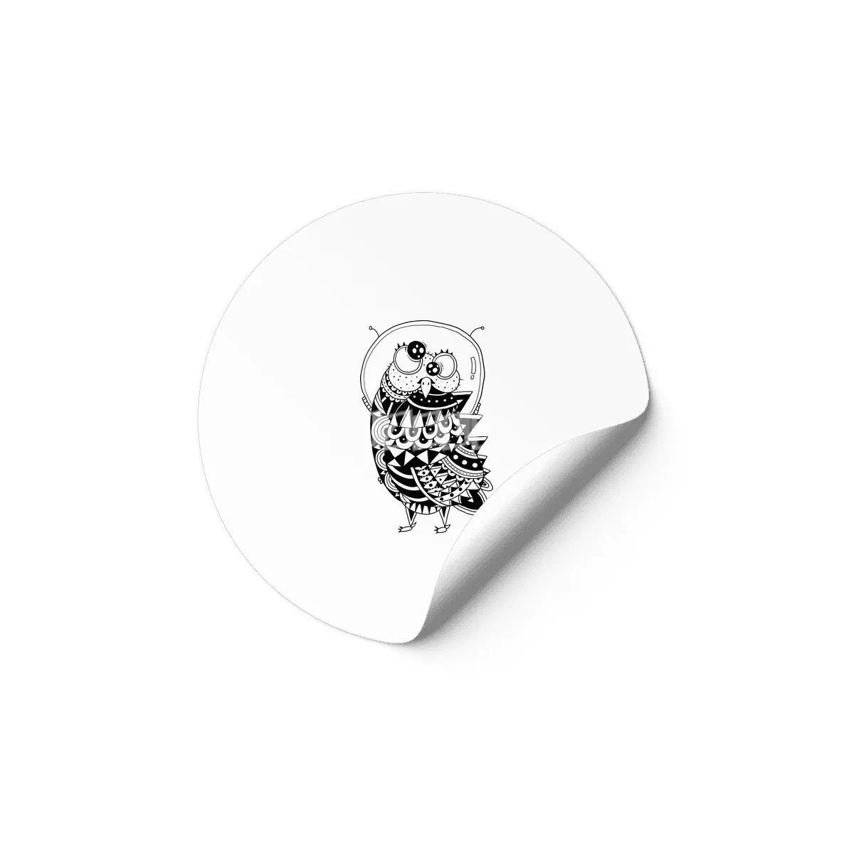 Owl Spaceman Etiket