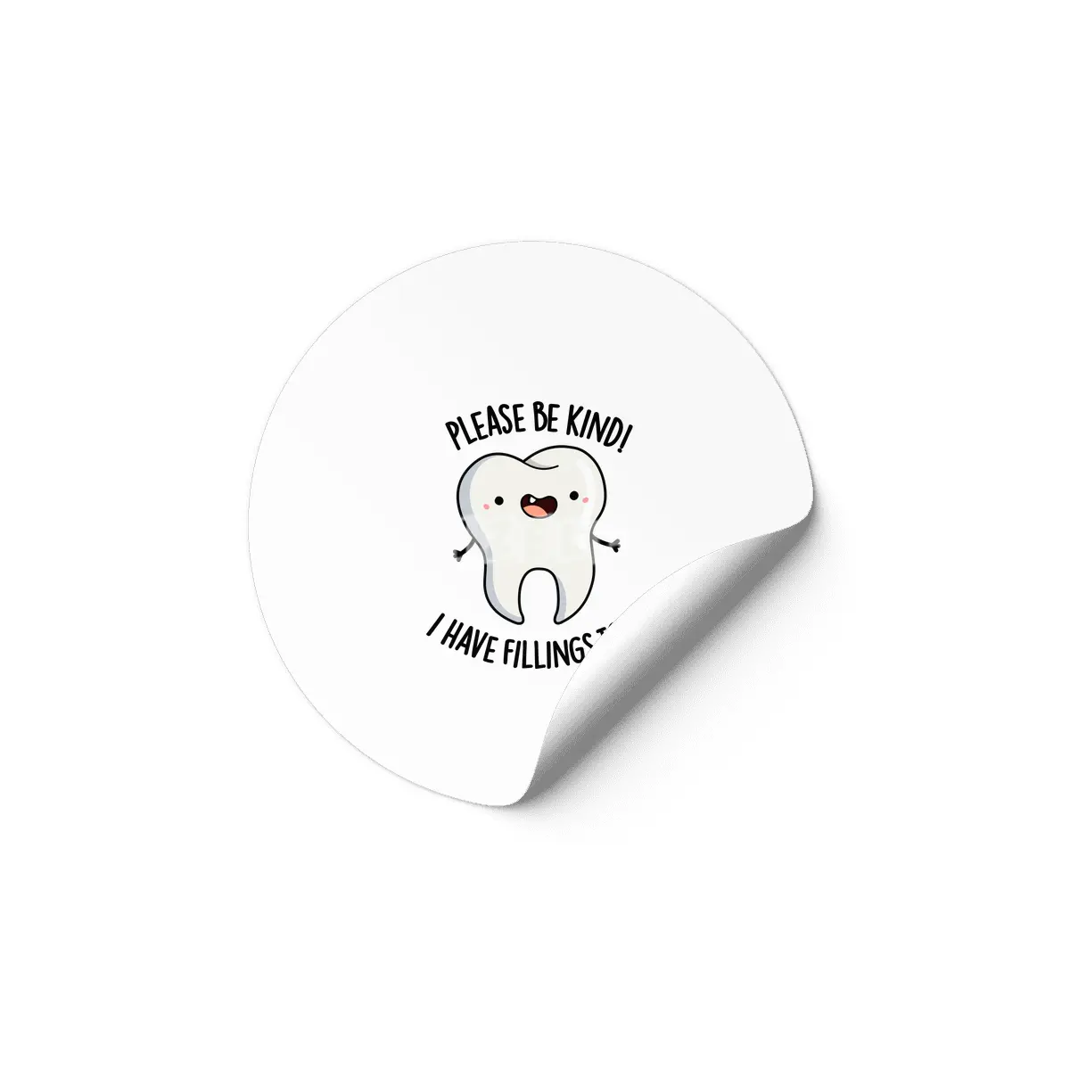 I Have Fillings Too Cute Tooth Pun Etiket