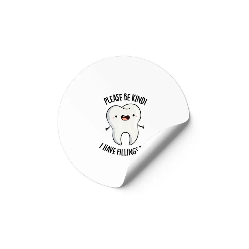 I Have Fillings Too Cute Tooth Pun Etiket