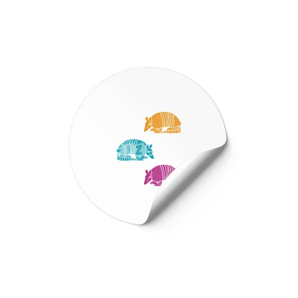 Colorful Armadillos Etiket