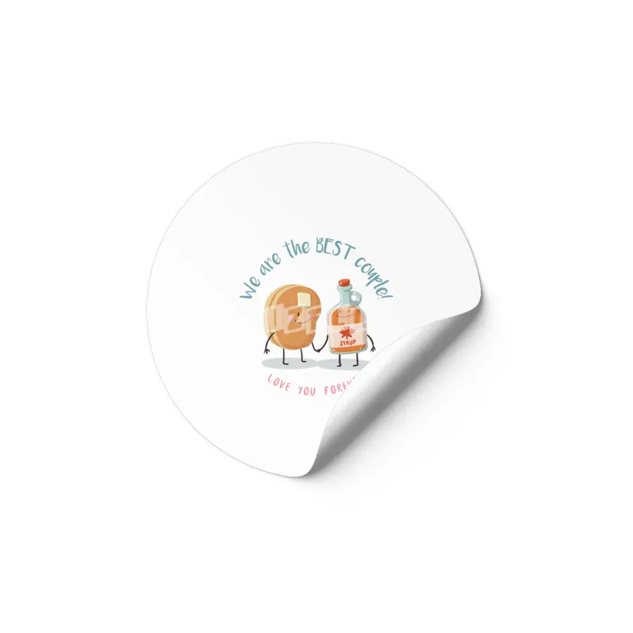 We are the best couple Pancakes & Syrup Etiket