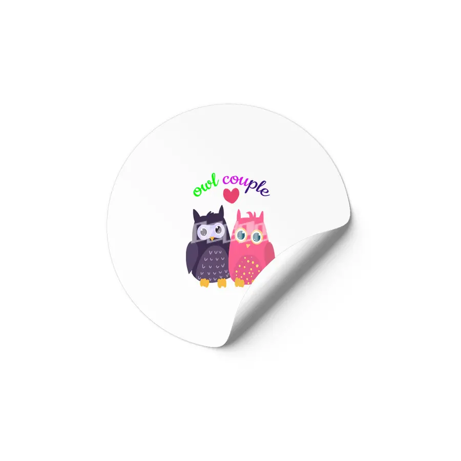 Owl couple shirt Etiket