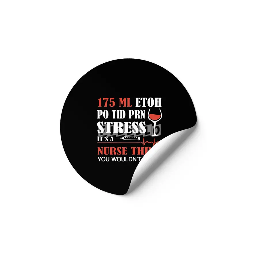 175 lm etoh po tid prn stress its a cancer t-shirts Etiket