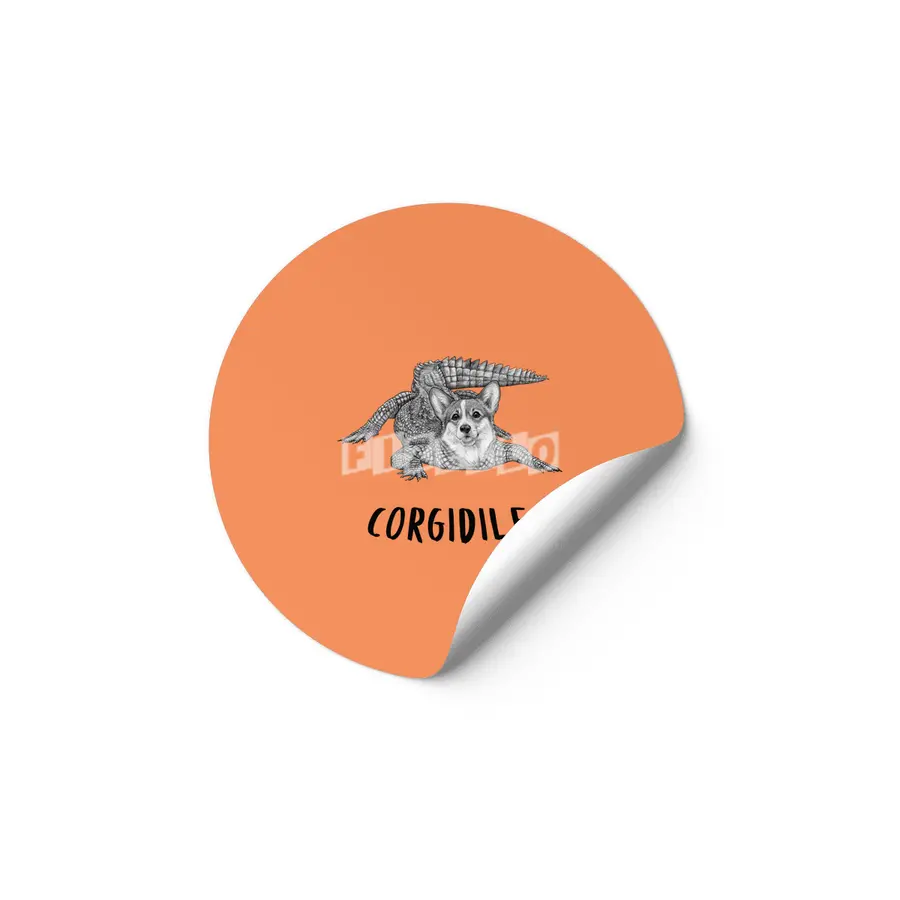 Corgidile | Corgi + Crocodile Hybrid Animal Etiket