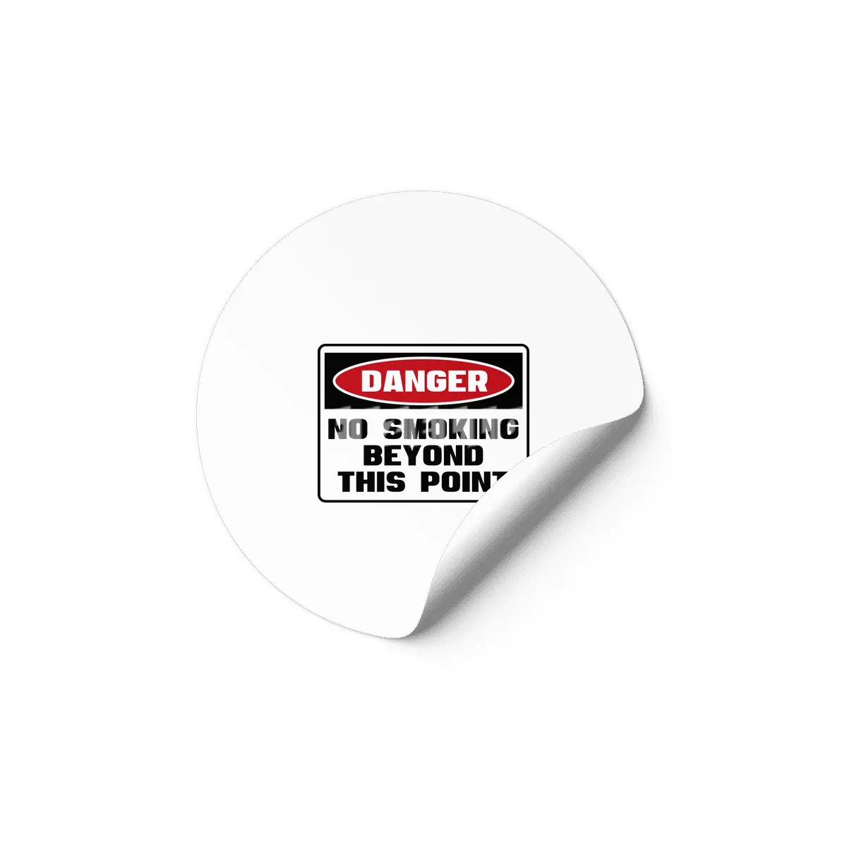 Safety First DANGER! NO SMOKING BEYOND THIS POINT by Danger!Danger!™ Etiket