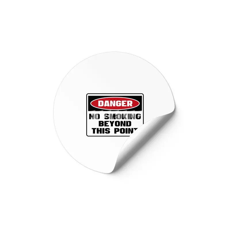 Safety First DANGER! NO SMOKING BEYOND THIS POINT by Danger!Danger!™ Etiket