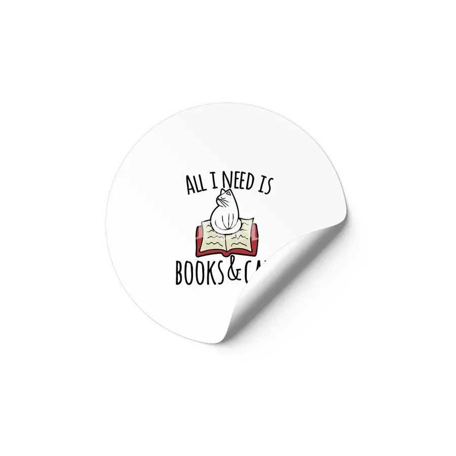 All I need is books and cats Etiket