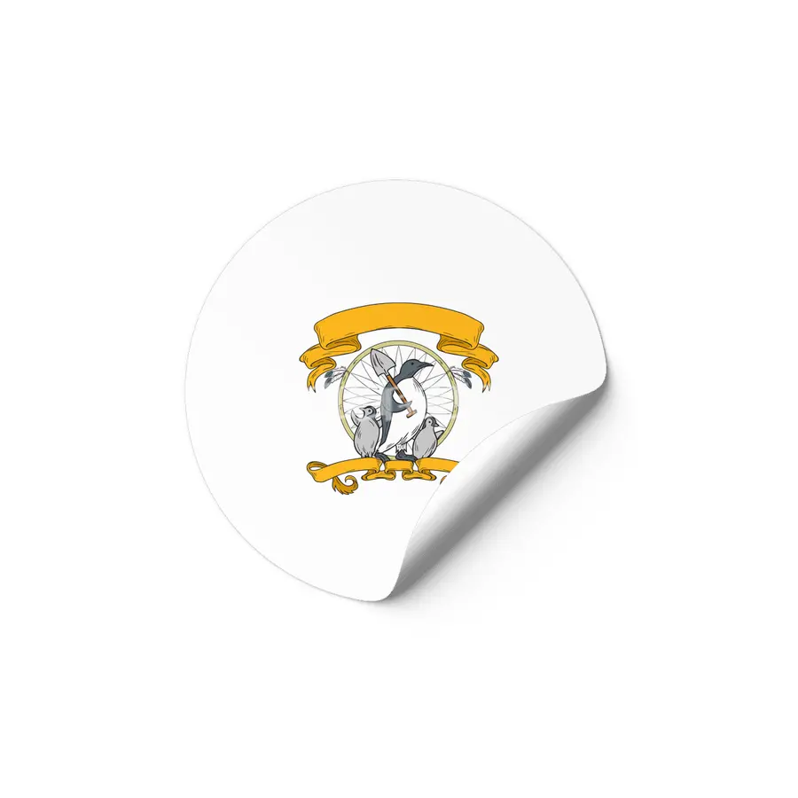 Penguin Shovel Chick Dreamcatcher Drawing Etiket