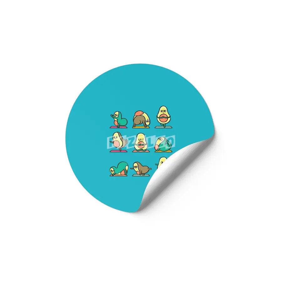 Avocado Yoga for Kids Etiket