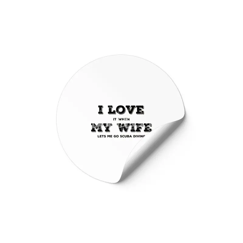 I Love My Wife - Scuba Diving Etiket