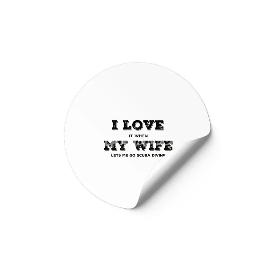 I Love My Wife - Scuba Diving Etiket