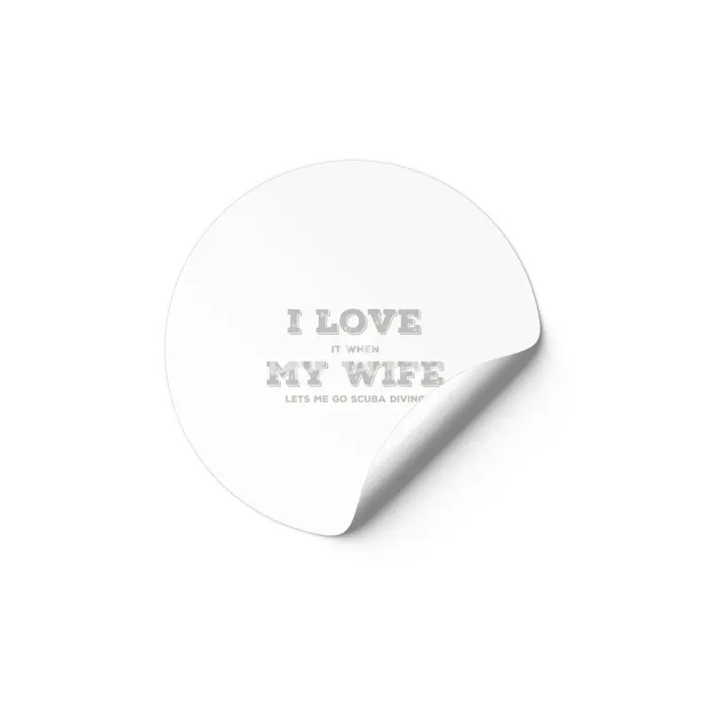 I Love My Wife - Scuba Diving Etiket