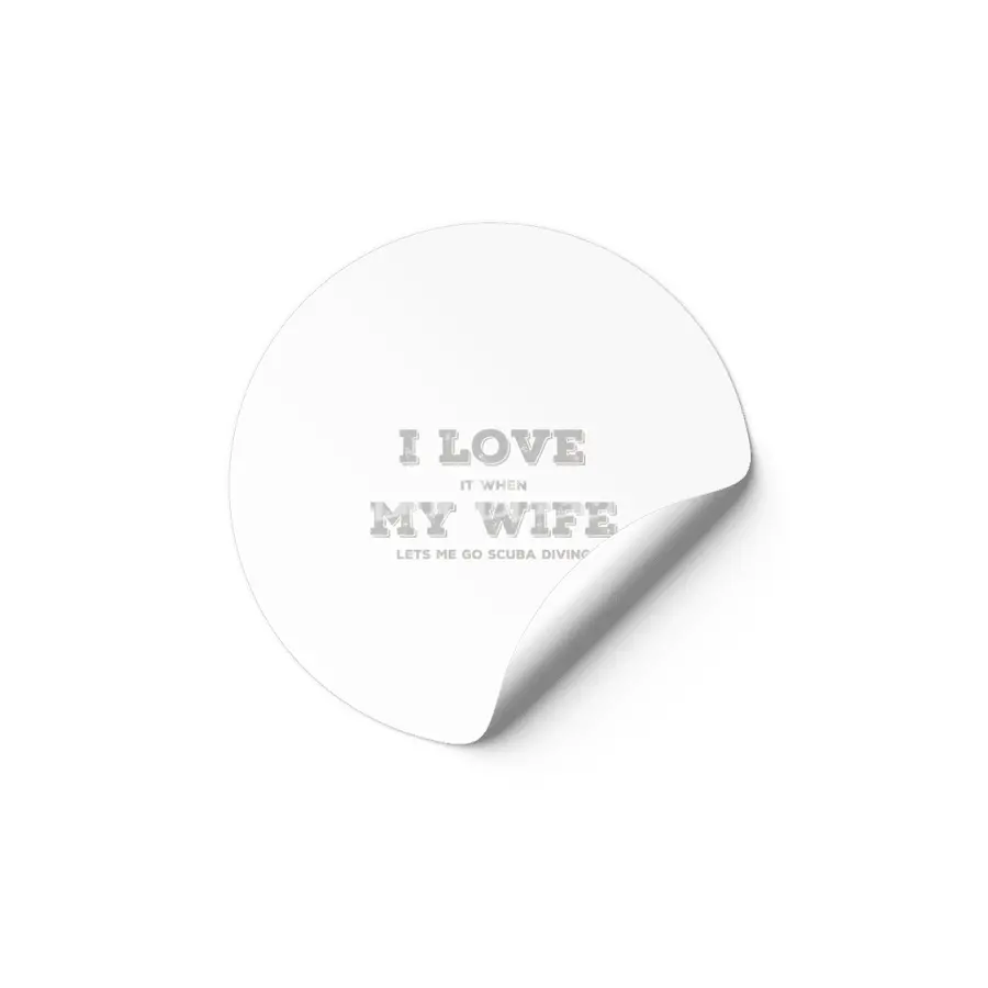 I Love My Wife - Scuba Diving Etiket