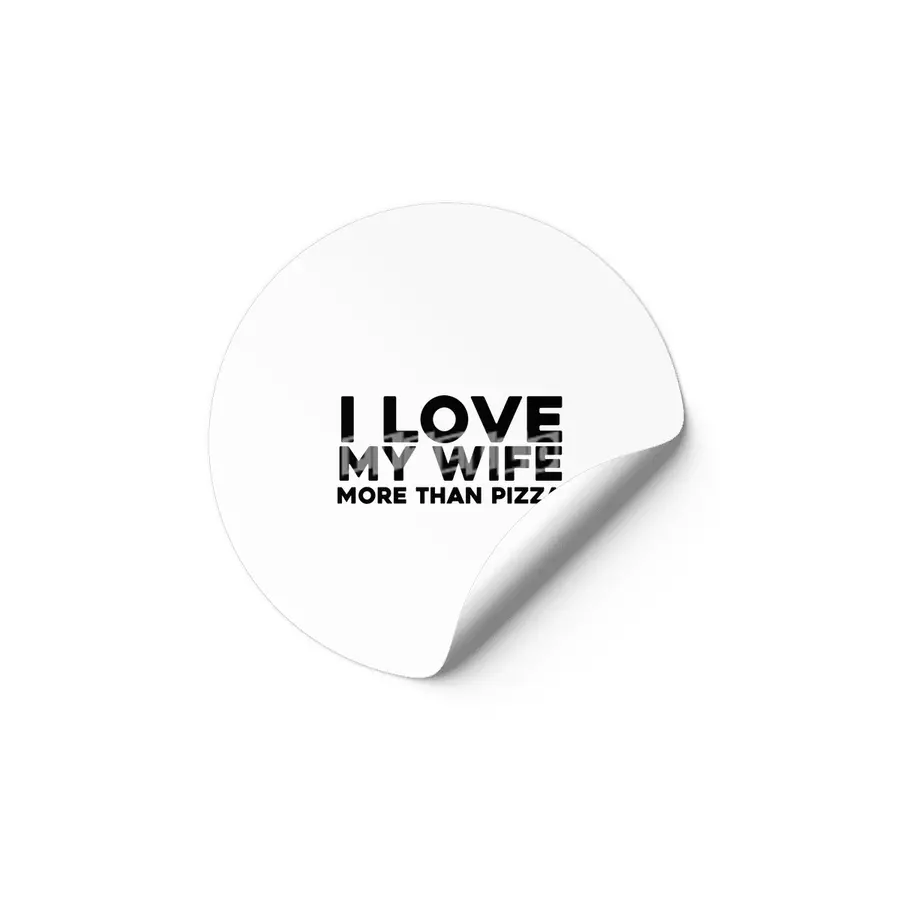 I love my wife more than pizza Etiket