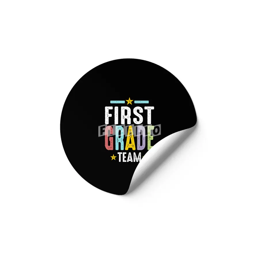 1st First Grade Team Teacher Back To School Etiket