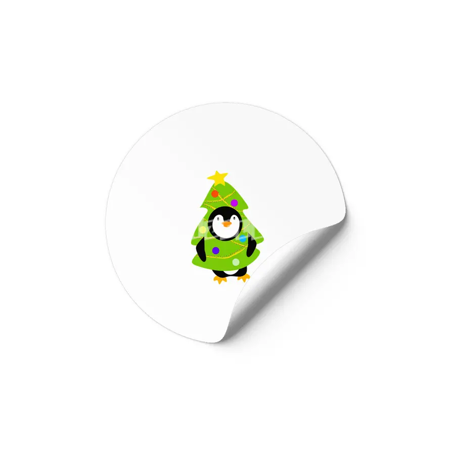 Christmas tree Penguin Etiket