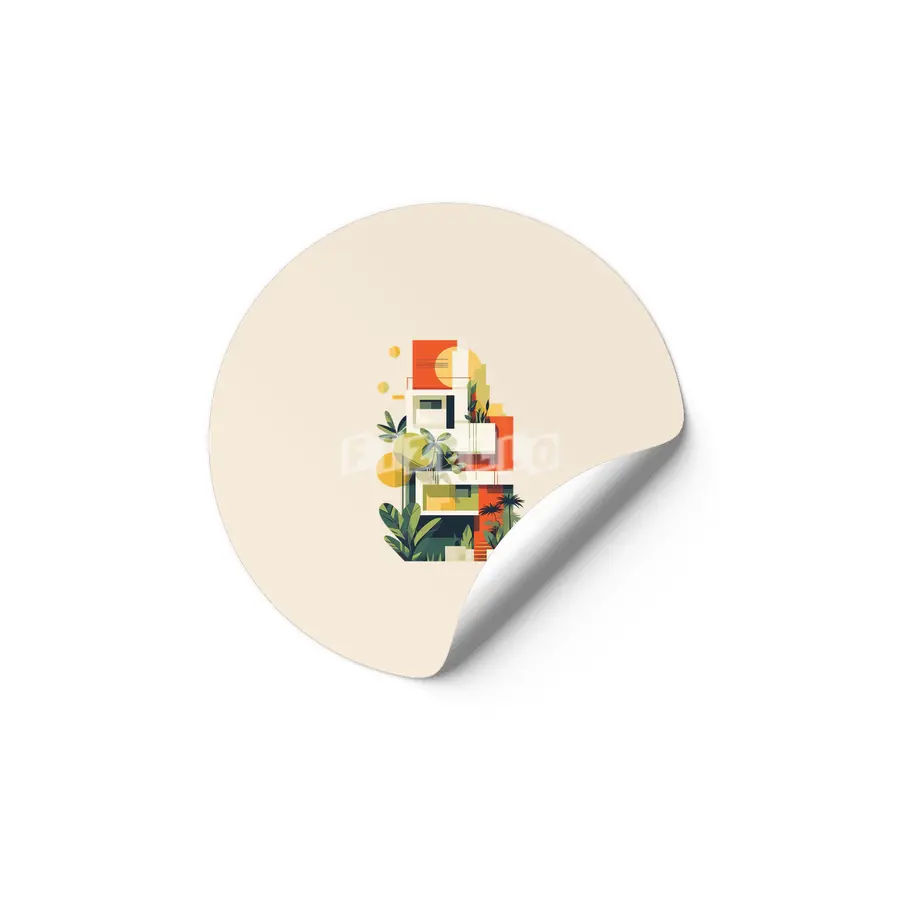 Abstract Tree house Etiket