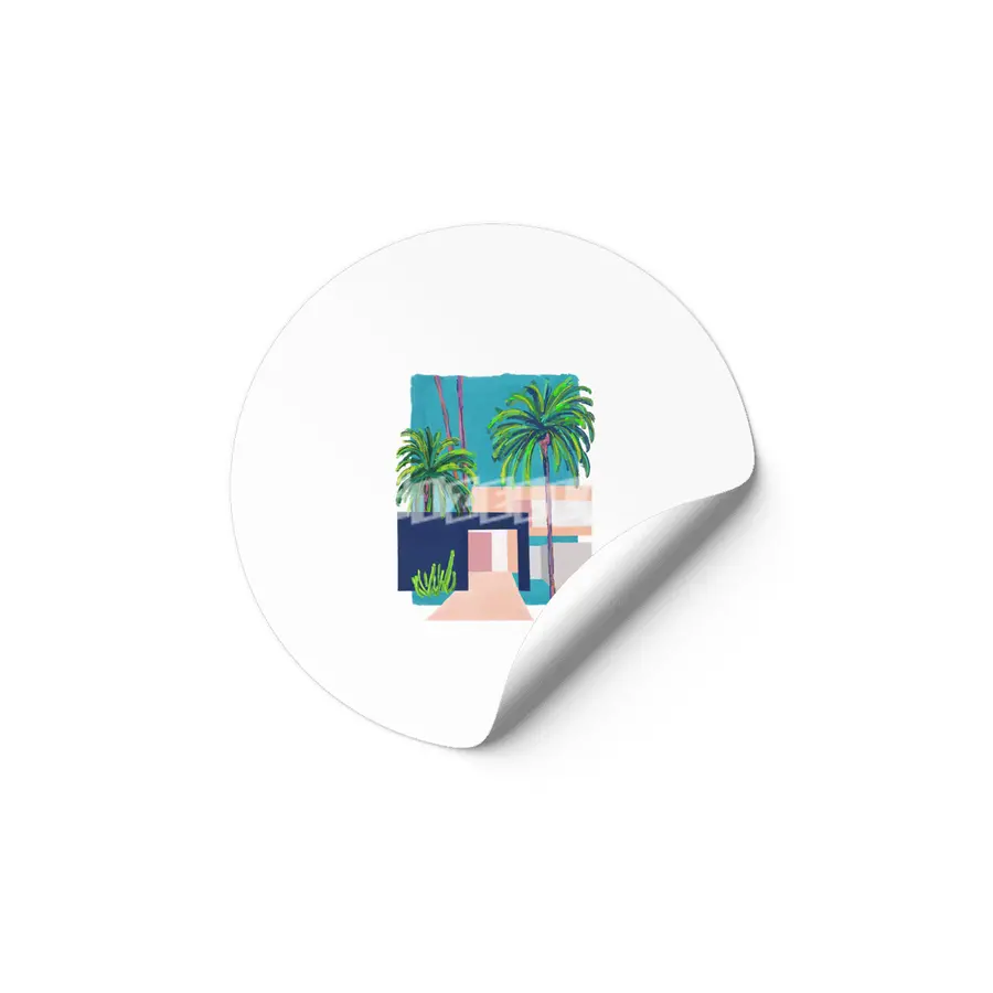 Palm tree house Etiket