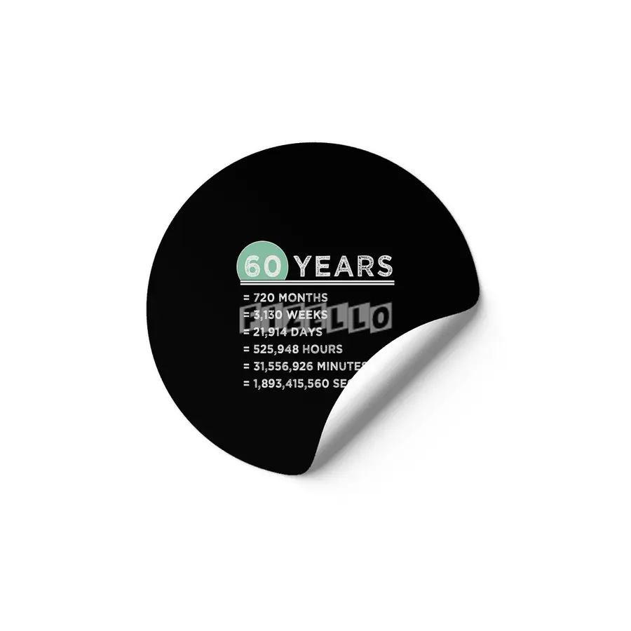 60th Birthday 60 Years Old Funny Gifts Etiket