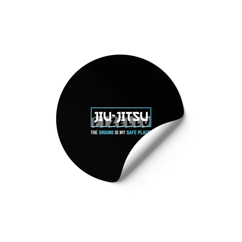 BJJ Jiu Jitsu The Ground Is My Safe Place Grappling Gift Etiket