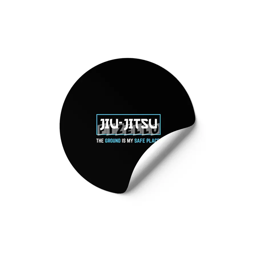 BJJ Jiu Jitsu The Ground Is My Safe Place Grappling Gift Etiket
