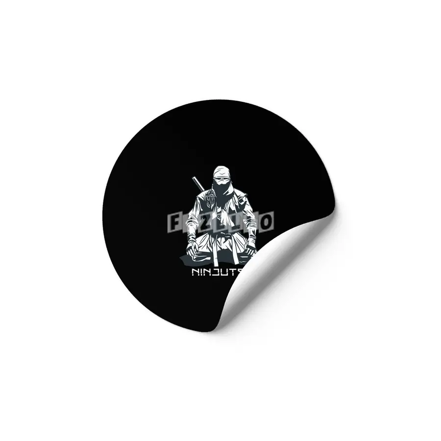 Ninja Jiu Jitsu Fighter Warrior Etiket