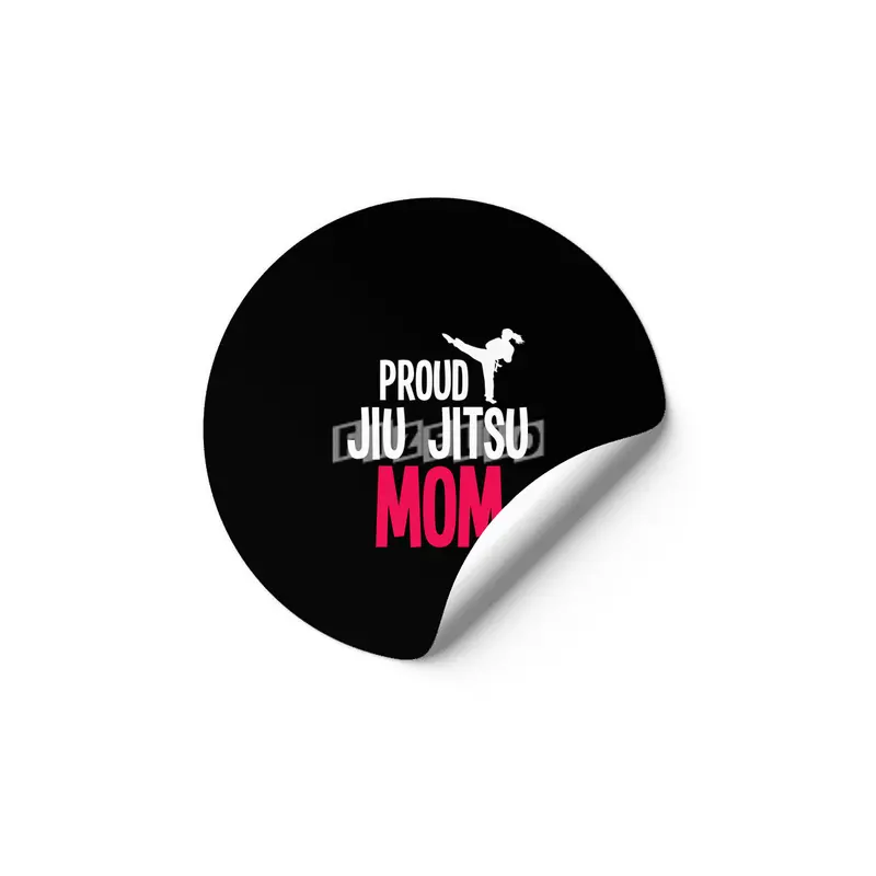Proud Jiu Jitsu Mom BJJ Martial Arts Etiket