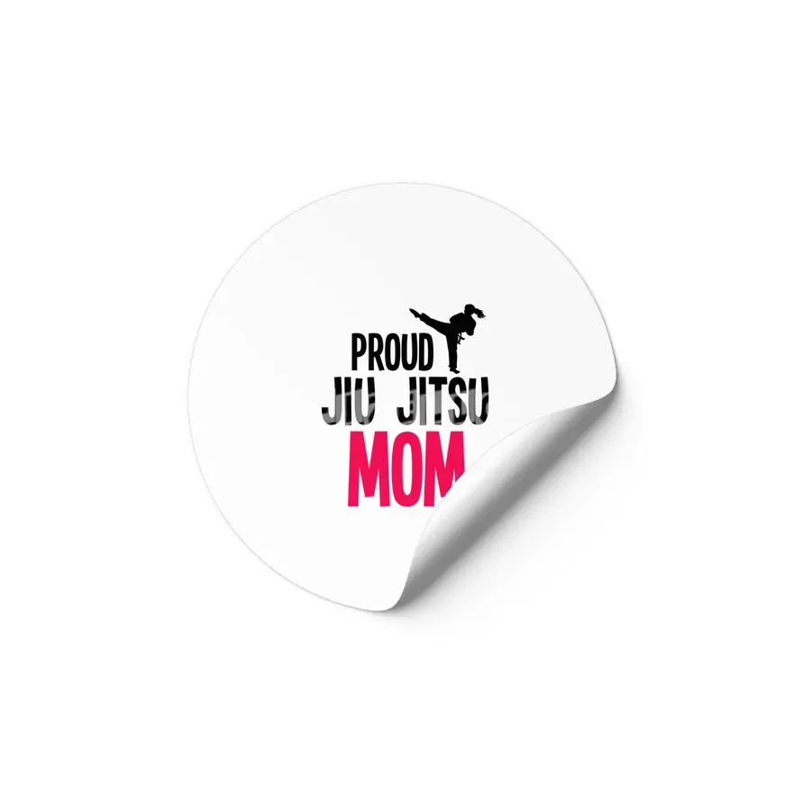 Proud Jiu Jitsu Mom BJJ Martial Arts Etiket