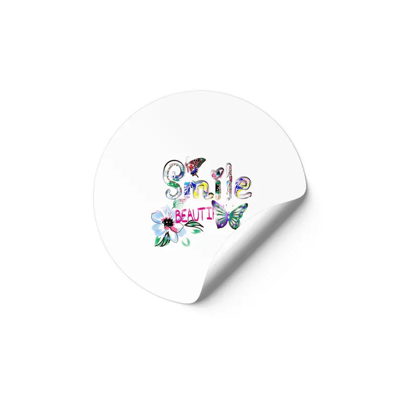 Butterfly alphabet letter smile beauty Etiket