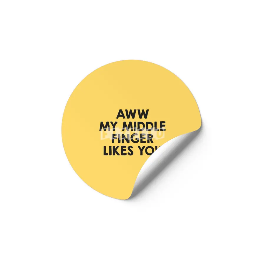 Awww.. My middle finger likes you Etiket